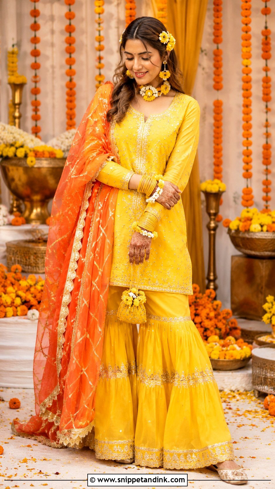 Yellow Pakistani Mayon Outfit - Snippet and Ink - 30 Pakistani Brides Ideas