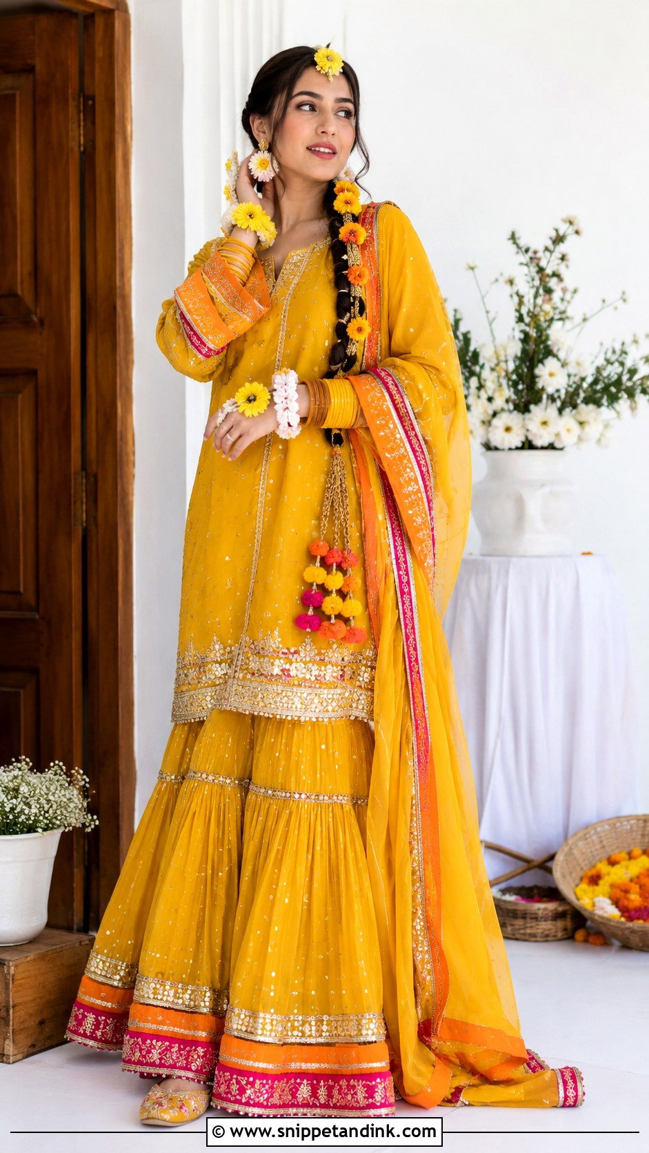 Yellow Pakistani Mayun Dress - Snippet and Ink - 25 Pakistani Bride Dress Ideas