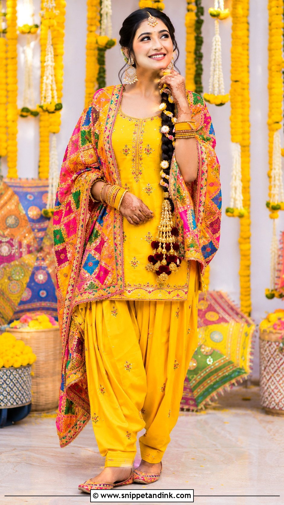 Yellow Patiala Haldi Suit - Snippet and Ink - 30 Indian Bridal Haldi Outfit Ideas