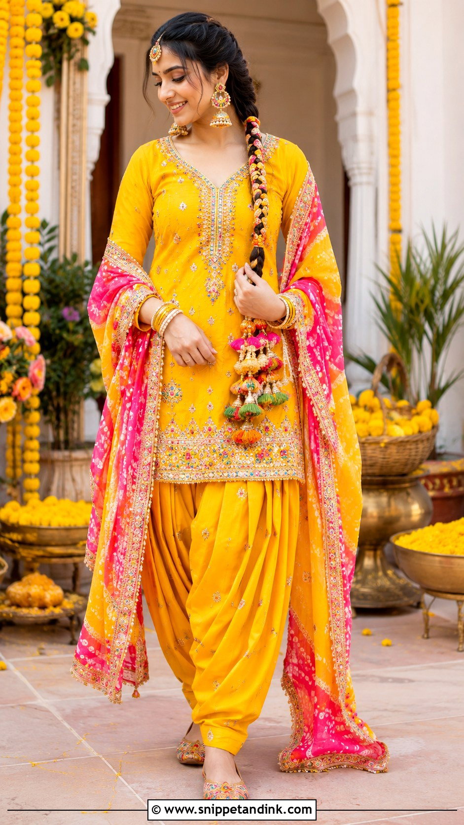 Yellow Patiala Suit For Haldi - Snippet and Ink - 25 Haldi Ceremony Dress Ideas