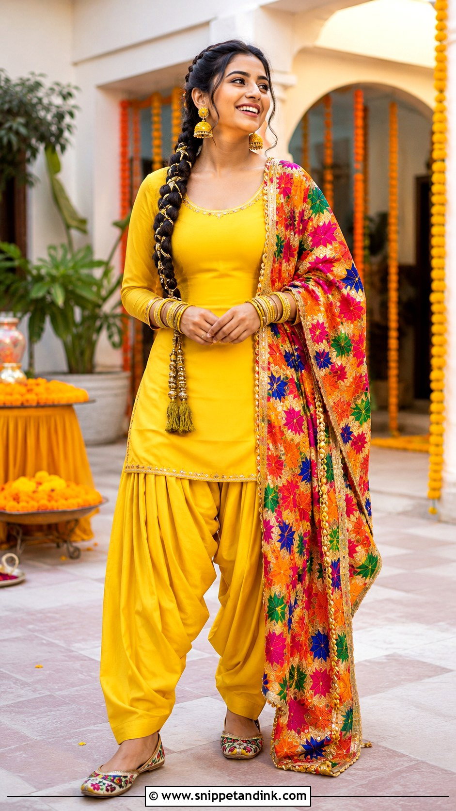 Yellow Patiala Suit For Haldi - Snippet and Ink - 20 Haldi Trending Outfits