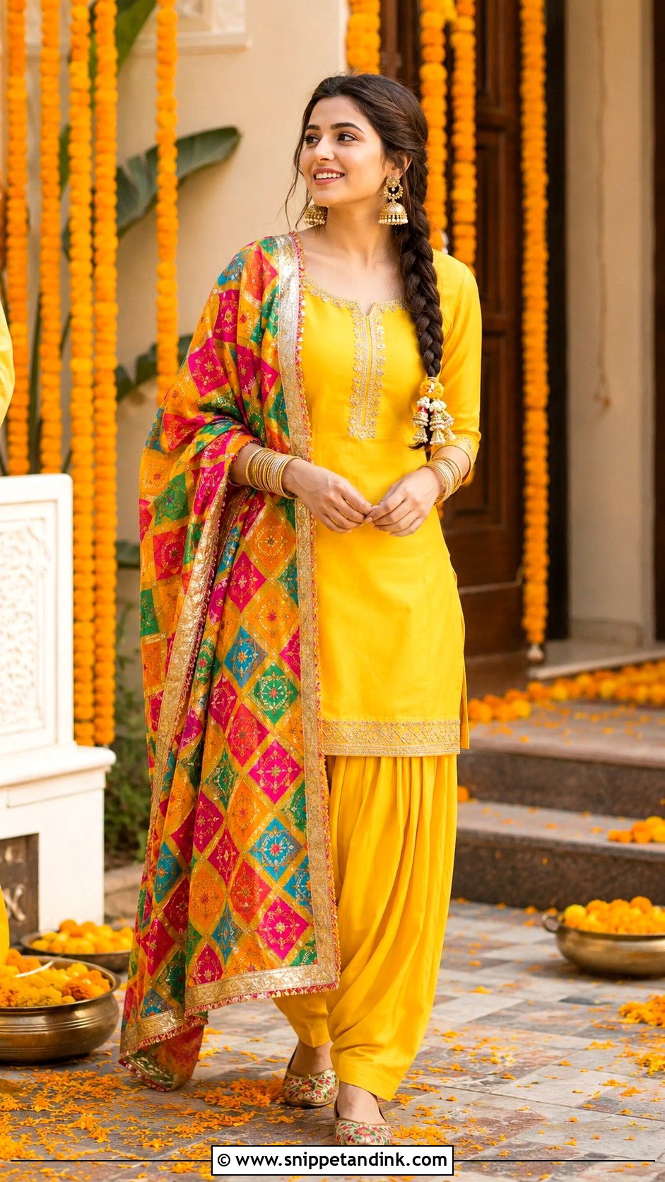Yellow Patiala Suit Haldi Outfit - Snippet and Ink - 20 Haldi Traditional Outfit Ideas