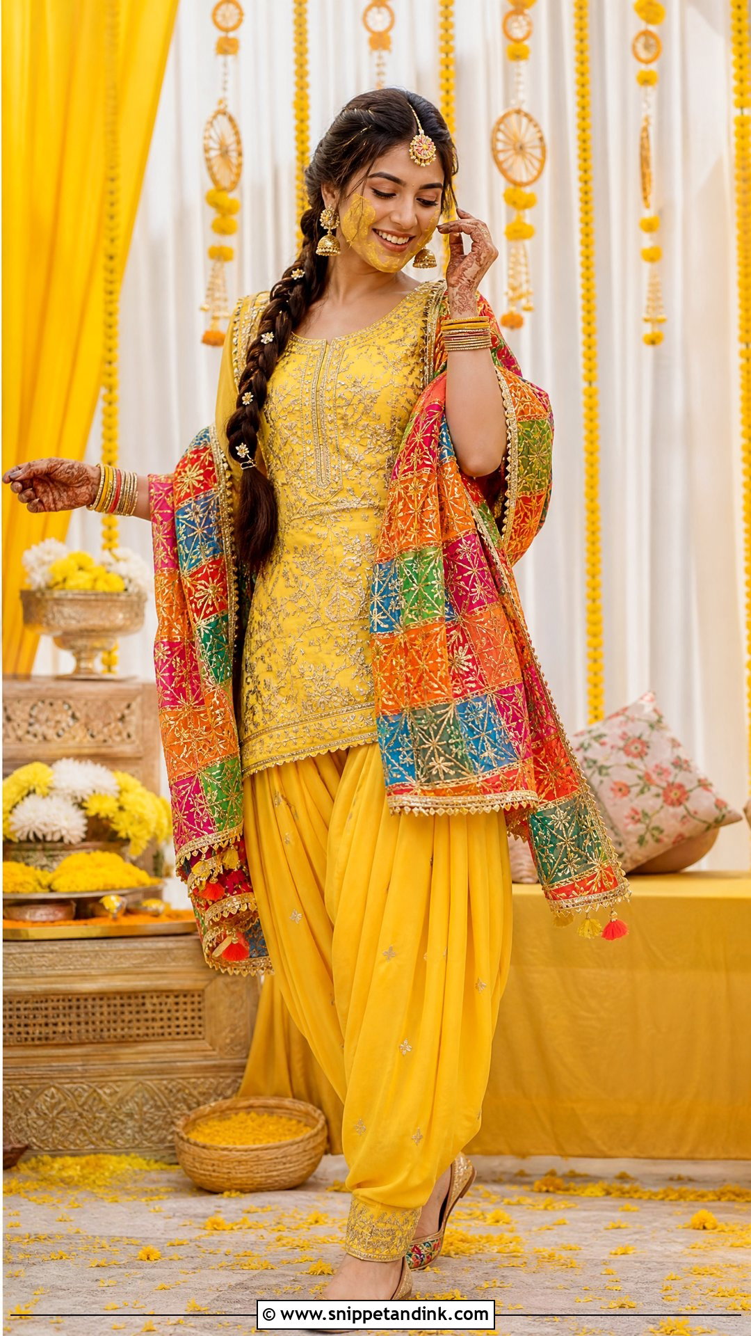 Yellow Patiala Suit Outfit - Snippet and Ink - 20 Yellow Haldi Outfit for Sister Ideas