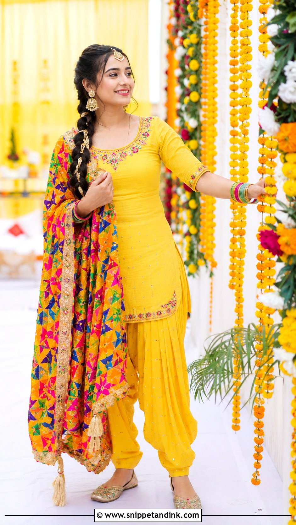 Yellow Patiala Suit for Sister - Snippet and Ink - 20 Yellow Haldi Ceremony Outfit for Sister Ideas