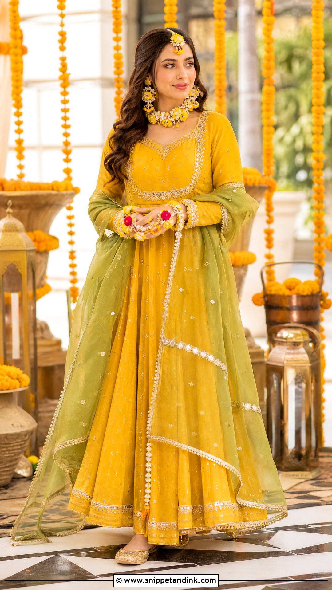 Yellow Pishwas Pakistani Haldi Outfit - Snippet and Ink - 20 Pakistani Haldi Outfit Ideas