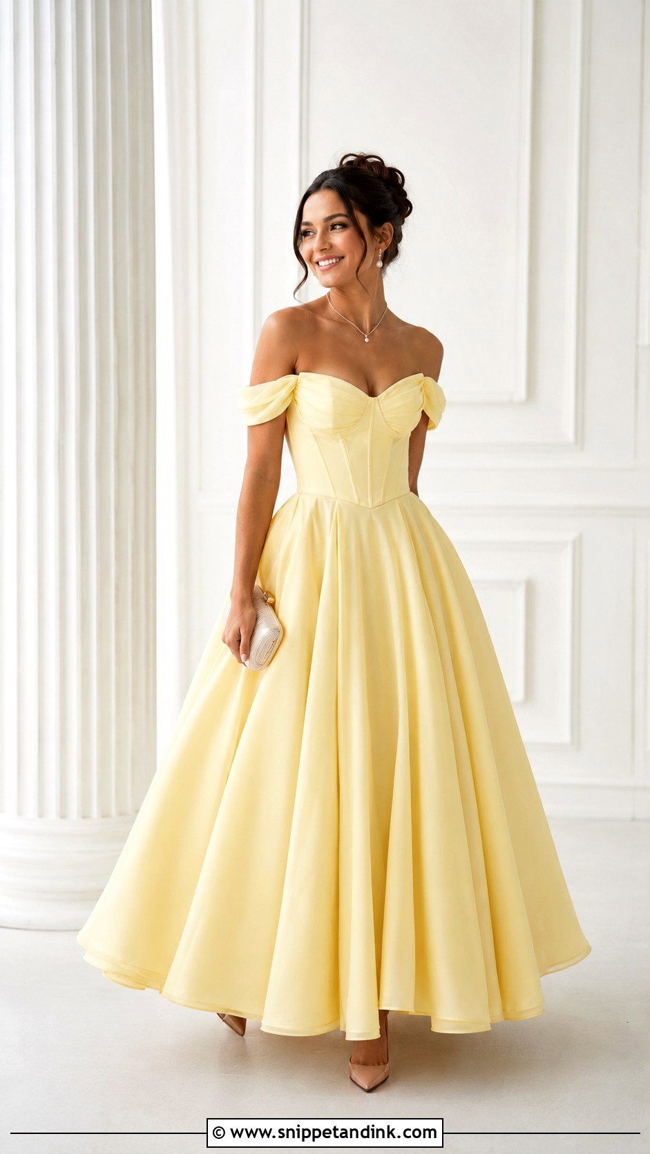 Yellow Princess Gown - Snippet and Ink - 25 Fairytale Gowns
