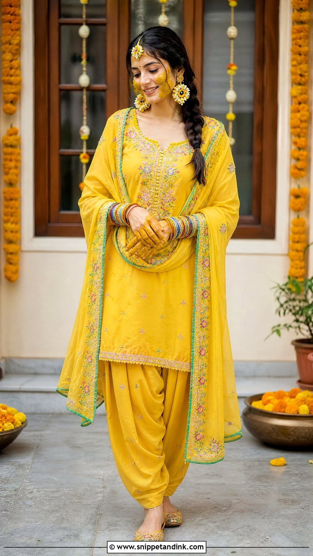 Yellow Salwar Kameez Haldi Outfit - Snippet and Ink - 25 Simple Haldi Outfit for Bride Ideas