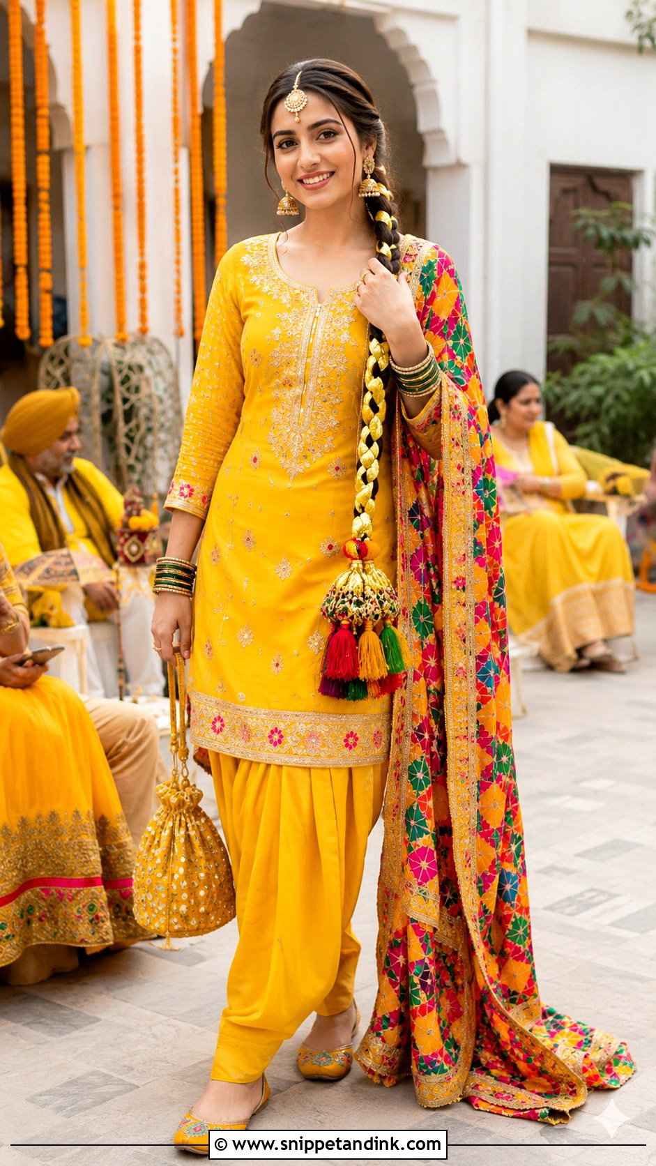 Yellow Salwar Kameez Haldi Outfit - Snippet and Ink - 20 Haldi Outfits Ideas