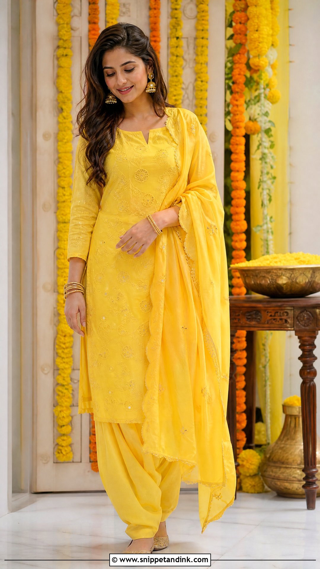 Yellow Salwar Suit For Haldi - Snippet and Ink - 25 Dress for Haldi Ideas