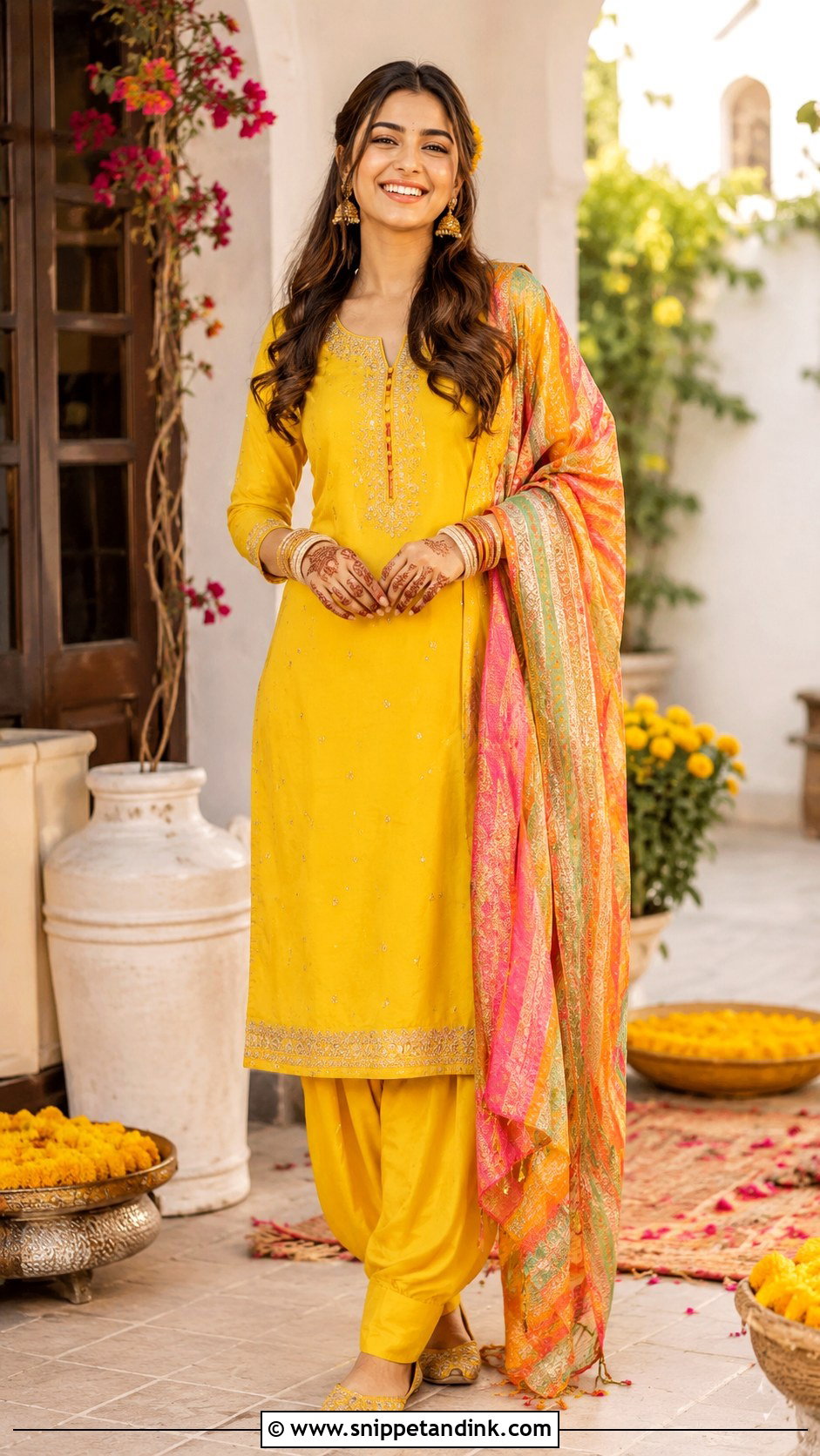 Yellow Salwar Suit For Haldi - Snippet and Ink - 30 Haldi Function Dress Ideas