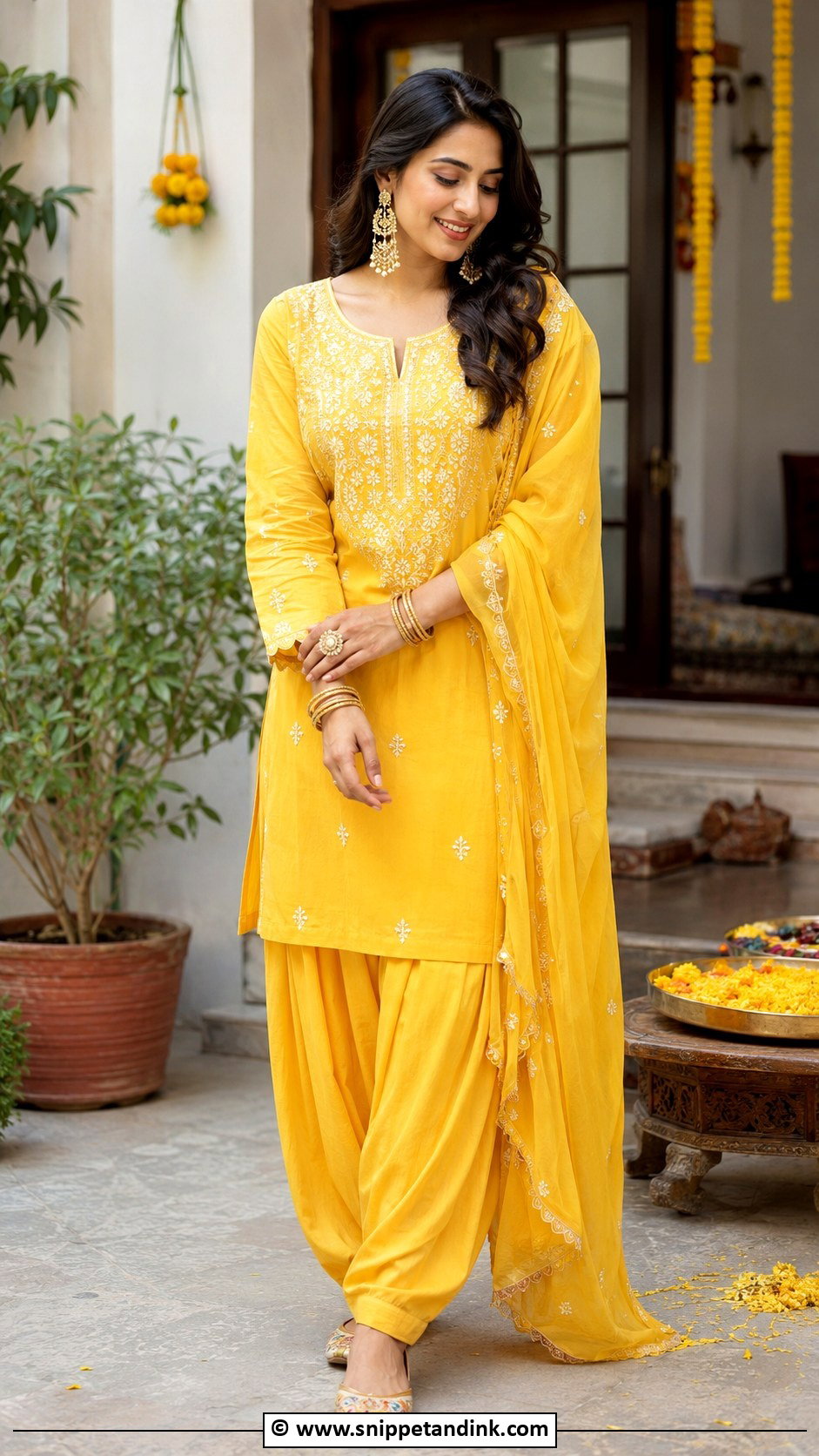 Yellow Salwar Suit For Haldi - Snippet and Ink - 30 Simple Haldi Dress Ideas