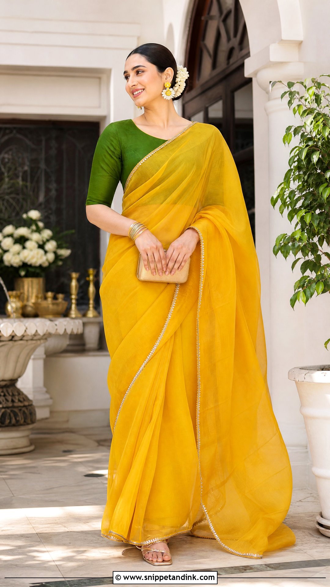 Yellow Saree Haldi Dress - Snippet and Ink - 20 Pakistani Haldi Dress Ideas