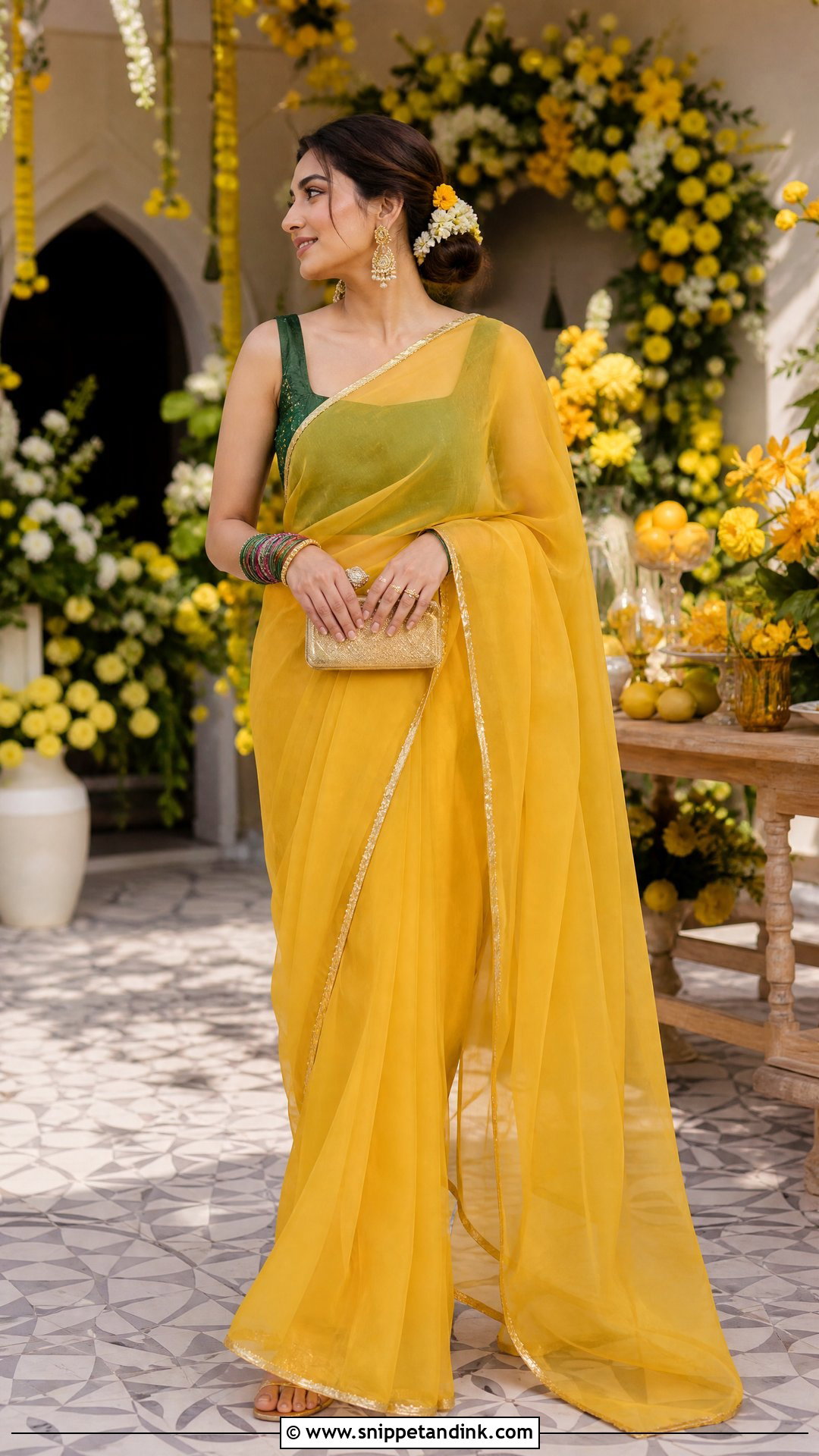 Yellow Saree Pakistani Haldi Outfit - Snippet and Ink - 20 Pakistani Haldi Outfit Ideas
