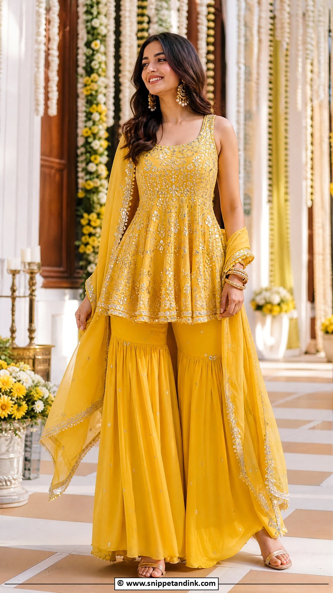 Yellow Sharara For Bridesmaid - Snippet and Ink - 30 Yellow Sharara Ideas