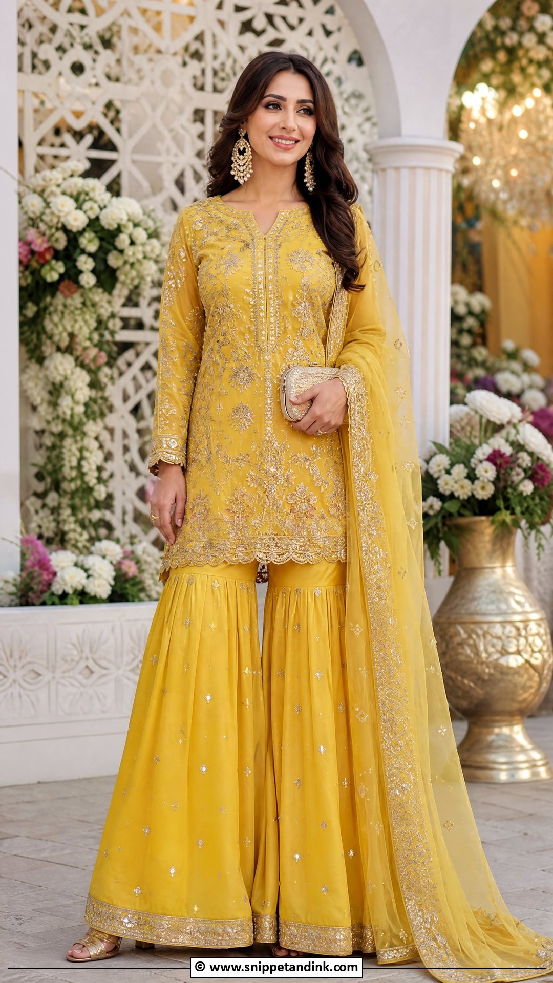 Yellow Sharara For Wedding Guest - Snippet and Ink - 30 Yellow Sharara Ideas