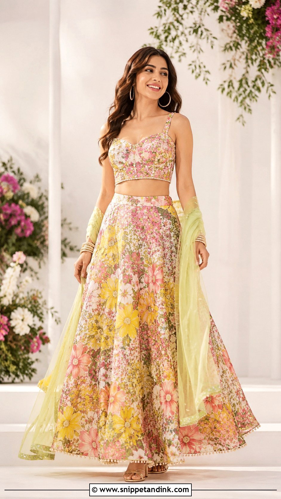 Yellow Sharara Mehendi Outfit - Snippet and Ink - 30 Mehendi Dress Outfits