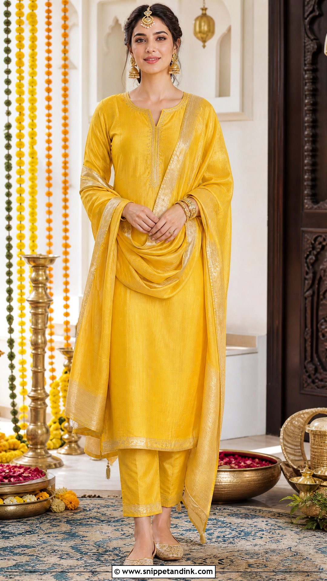Yellow Silk Suit For Haldi Function - Snippet and Ink - 25 Yellow Suit for Haldi Function Ideas