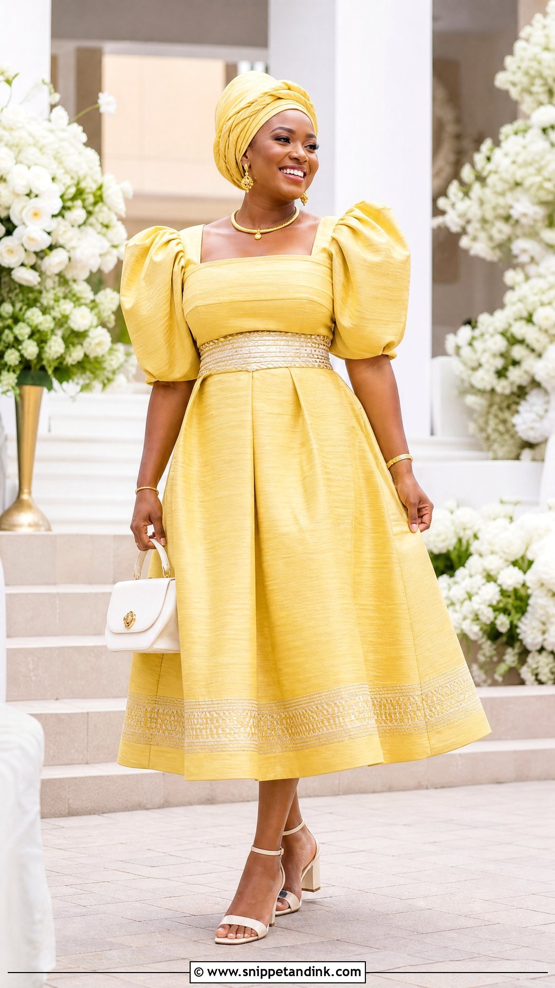 Yellow Sotho Traditional Wedding Dress - Snippet and Ink - 20 Sotho Traditional Wedding Dresses
