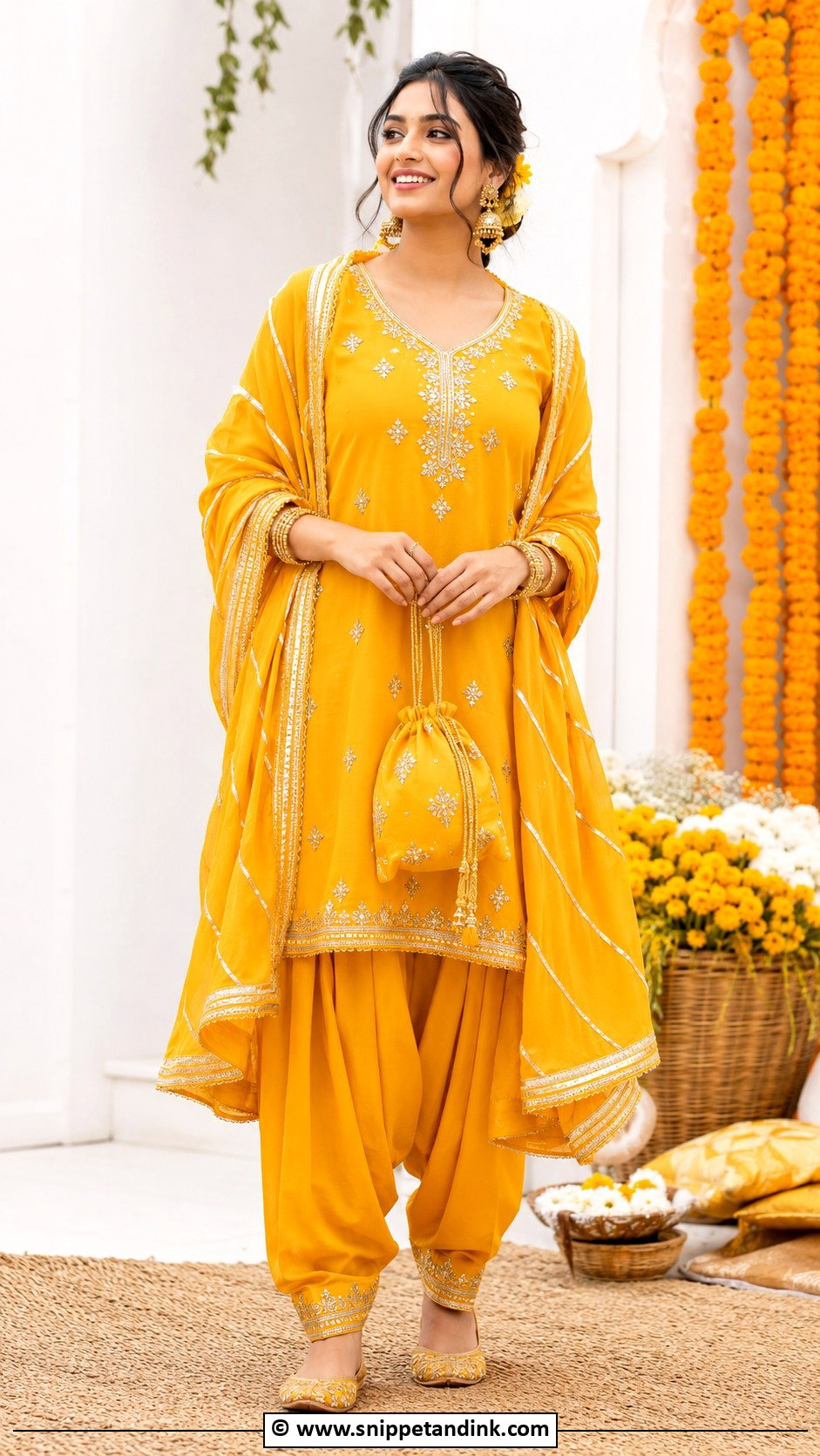 Yellow Suit For Anand Karaj - Snippet and Ink - 30 Anand Karaj Suit Ideas