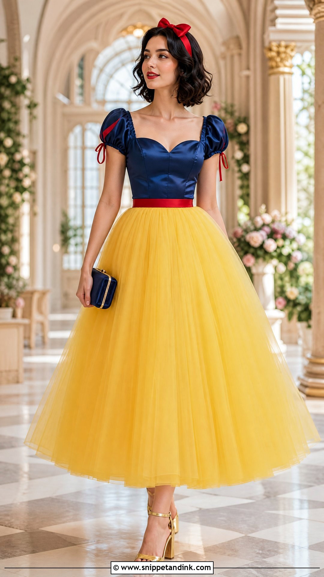 Yellow Tulle Snow White Gown - Snippet and Ink - 20 Snow White Gown Ideas