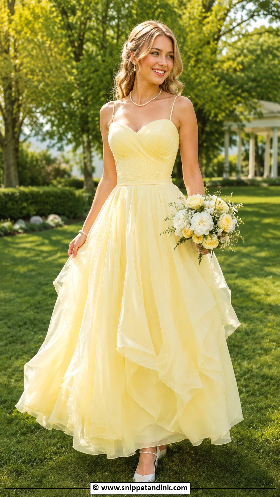 Yellow Wedding Dress - Snippet and Ink - 30 Colored Wedding Dresses