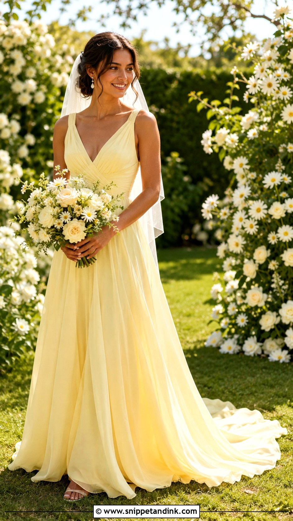 Yellow Wedding Gown - Snippet and Ink - 25 Colored Wedding Gowns