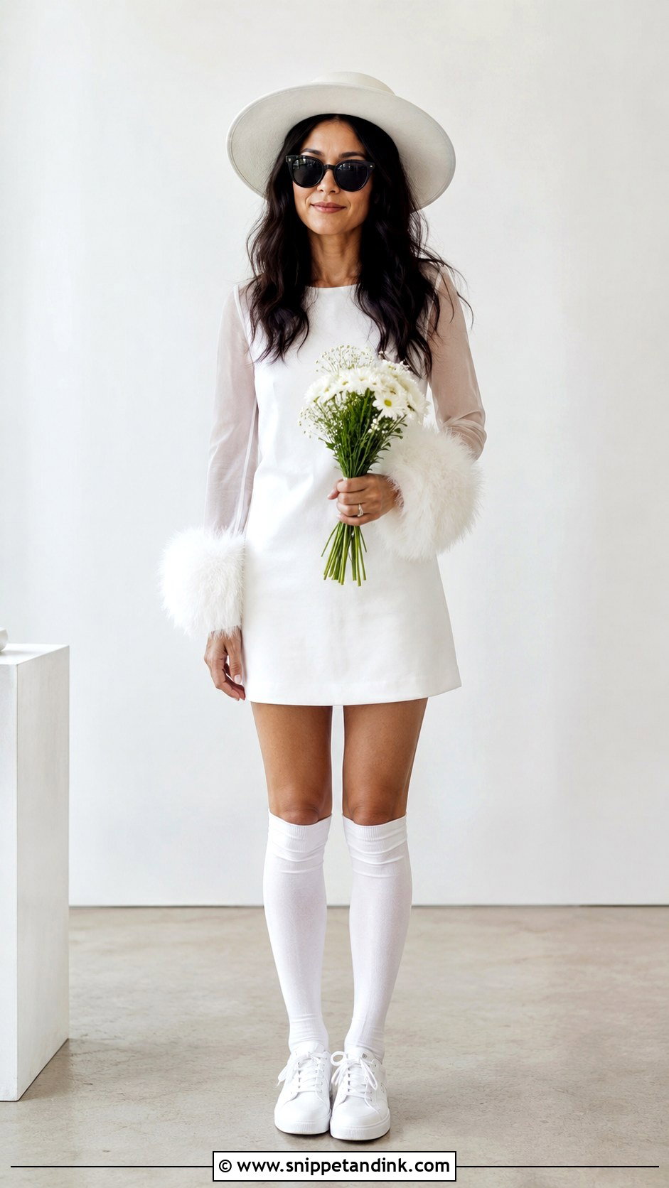 Yoko Ono Wedding Dress - Snippet and Ink - 30 Iconic Wedding Dresses
