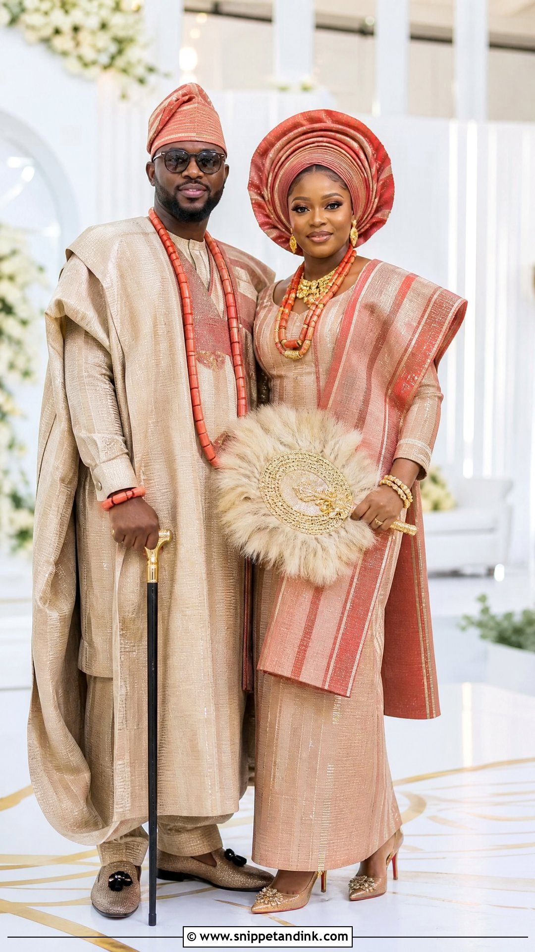 Yoruba Aso Oke Traditional Wedding Attire - Snippet and Ink - 20 Traditional Wedding Attire for Couples Ideas