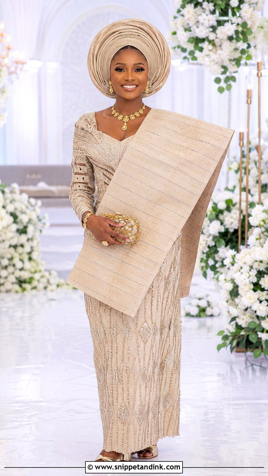 Yoruba Aso Oke Wedding Dress - Snippet and Ink - 25 Nigeria Wedding Dress Ideas