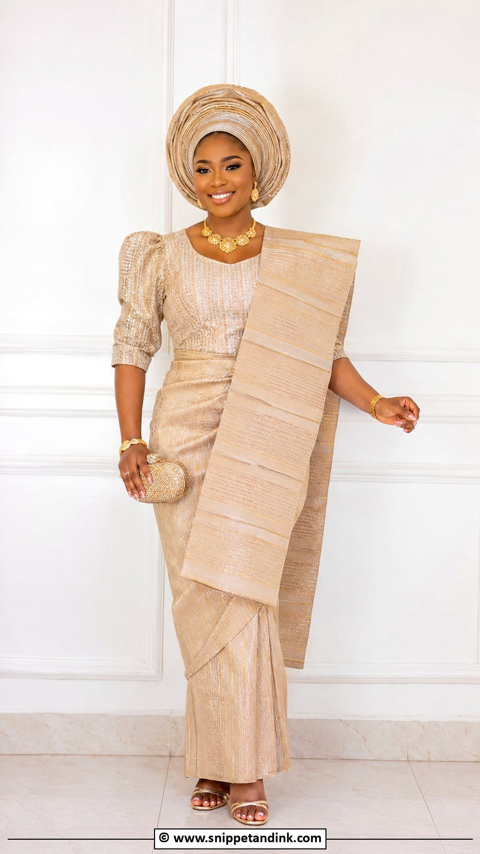 Yoruba Iro And Buba Wedding Outfit - Snippet and Ink - 30 Nigerian Wedding Dress Ideas