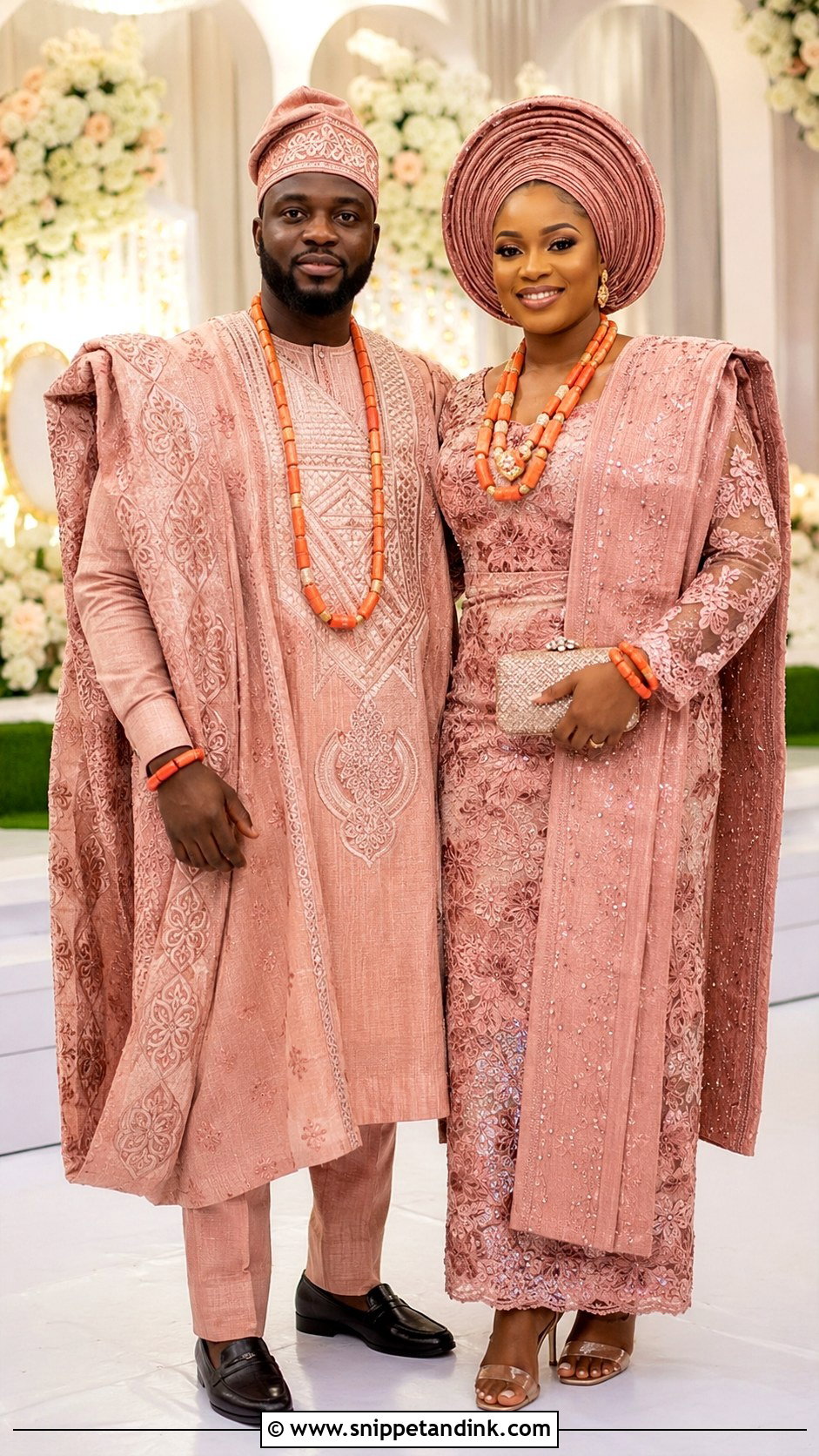 Yoruba Lace And Gele Traditional Marriage Attire - Snippet and Ink - 25 Traditional Marriage Attires in Nigeria Ideas