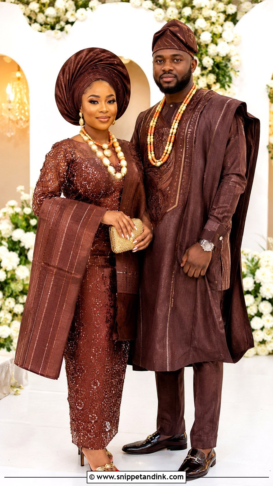 Yoruba Traditional Couple Wedding Outfit - Snippet and Ink - 25 Matching African Couple Outfits Wedding