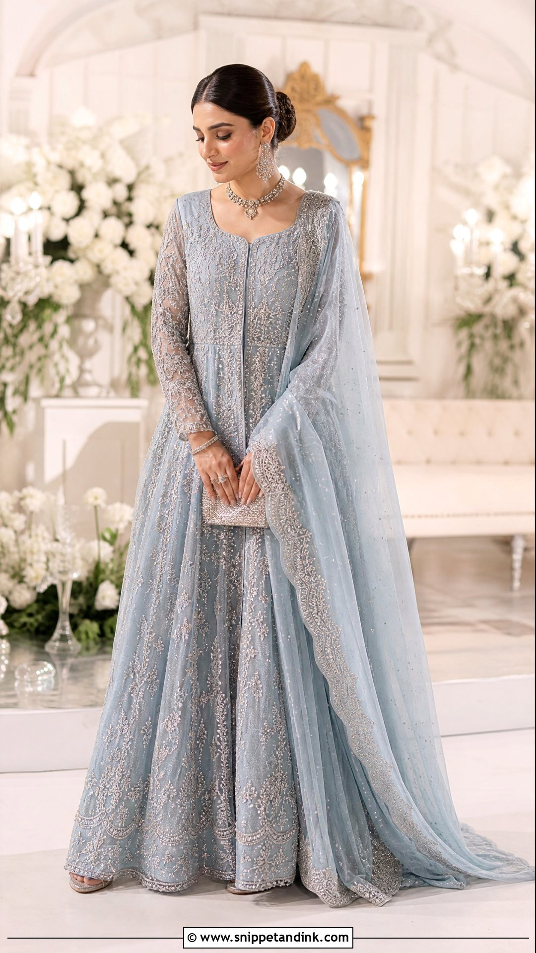 Zara Shahjahan Blue Walima Pishwas - Snippet and Ink - 20 Zara Shahjahan Bridal Ideas