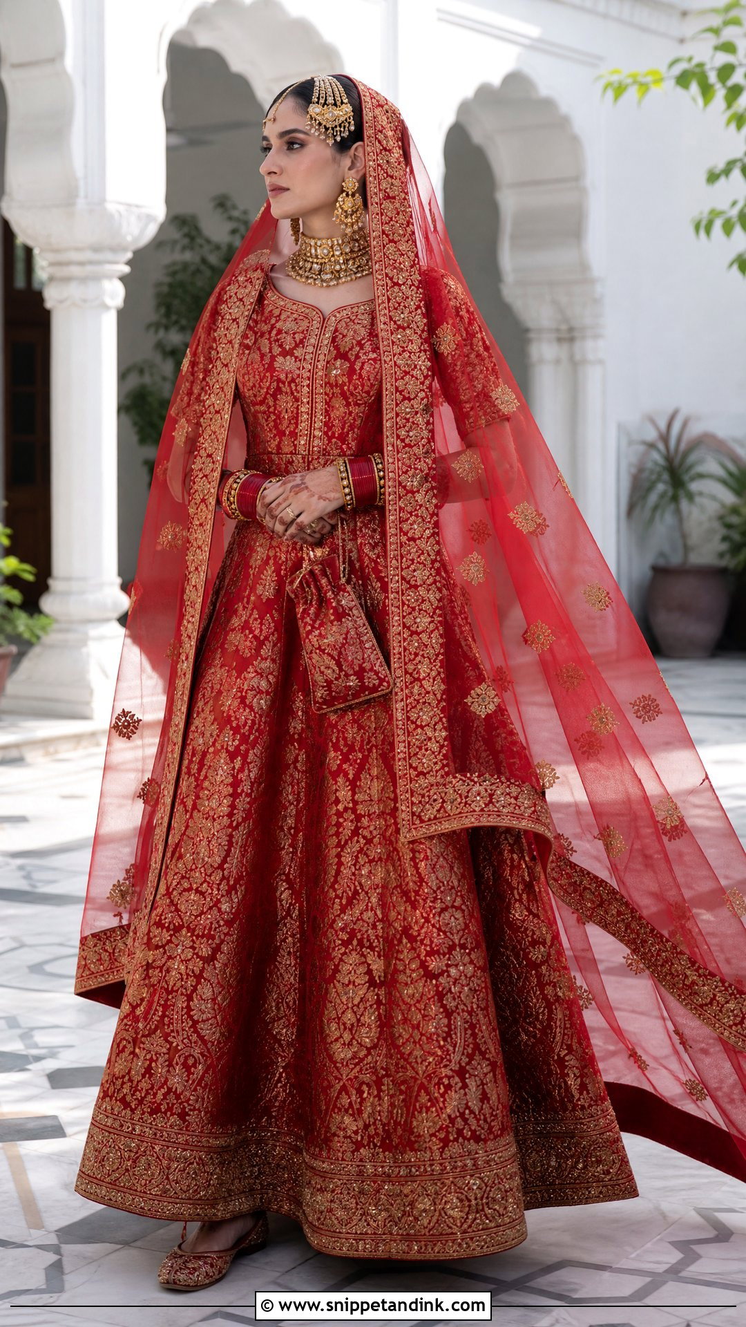Zara Shahjahan Crimson Jamawar Bridal Lehenga - Snippet and Ink - 20 Zara Shahjahan Bridal Ideas