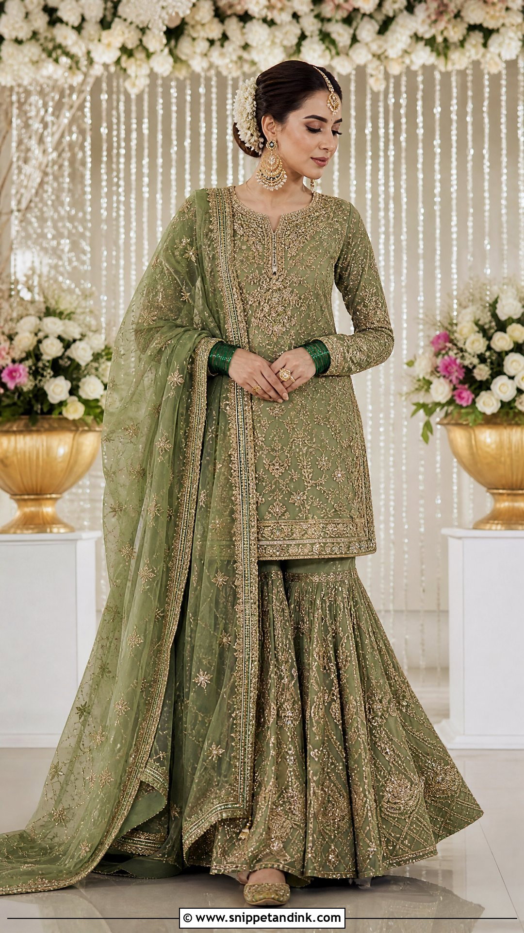 Zara Shahjahan Green Bridal Gharara - Snippet and Ink - 20 Zara Shahjahan Bridal Ideas