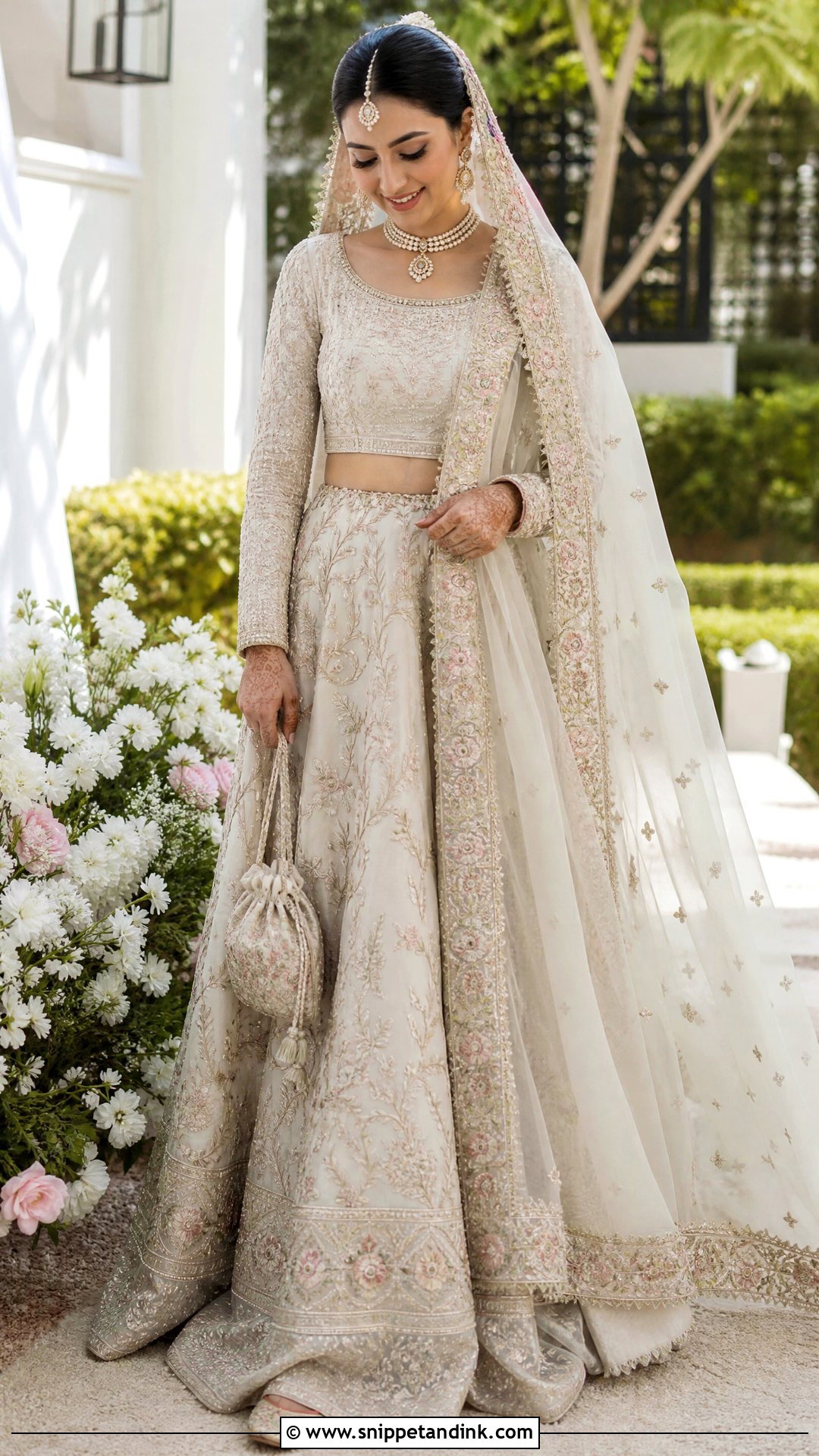 Zara Shahjahan Ivory Floral Bridal Lehenga - Snippet and Ink - 20 Zara Shahjahan Bridal Ideas