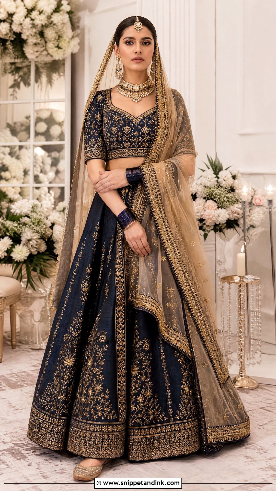 Zara Shahjahan Navy Bridal Lehenga - Snippet and Ink - 20 Zara Shahjahan Bridal Ideas