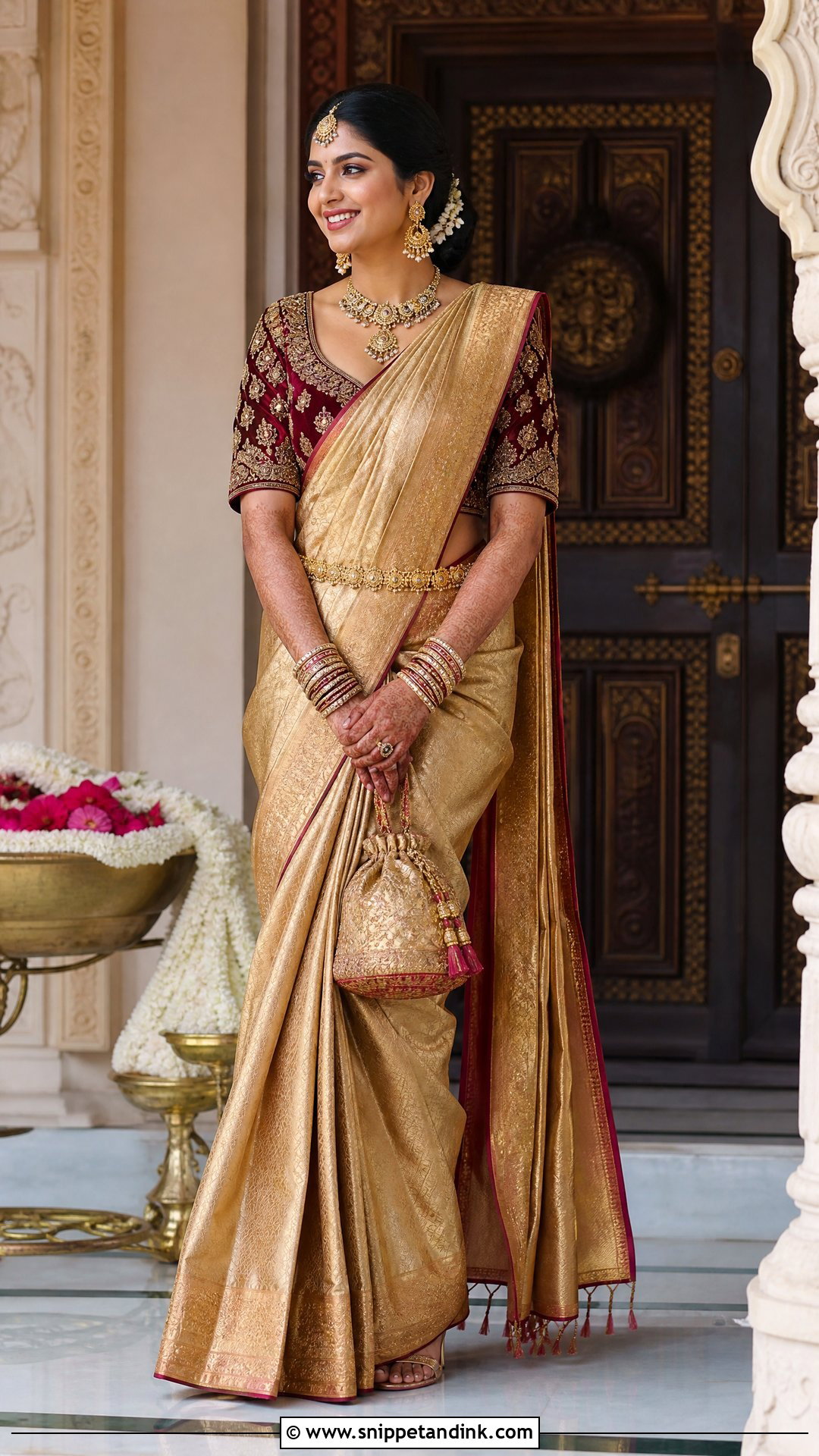 Zardosi Aari Work Bridal Blouse - Snippet and Ink - 25 Bridal Aari Work Ideas