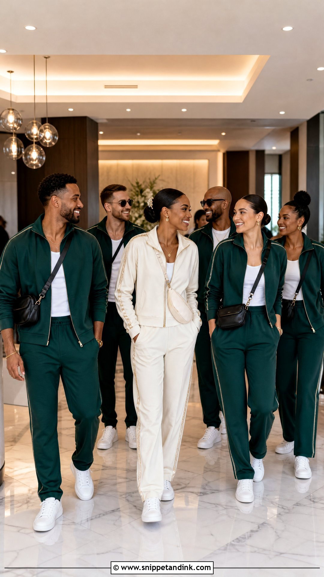 Zip Front Tracksuit Wedding Party Getting Ready Outfit - Snippet and Ink - 20 Wedding Party Getting Ready Outfits