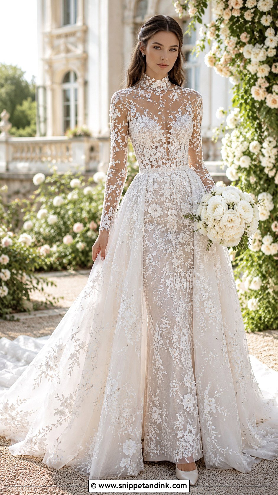 Zuhair Murad Floral Applique Wedding Dress - Snippet and Ink - 25 Zuhair Murad Wedding Dress Ideas