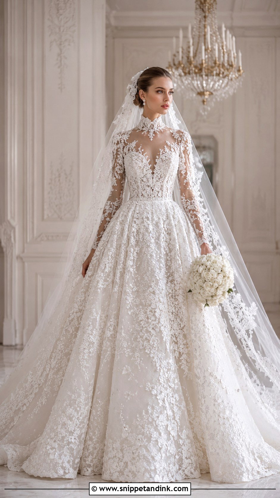 Zuhair Murad Lace Ball Gown Wedding Dress - Snippet and Ink - 25 Zuhair Murad Wedding Dress Ideas