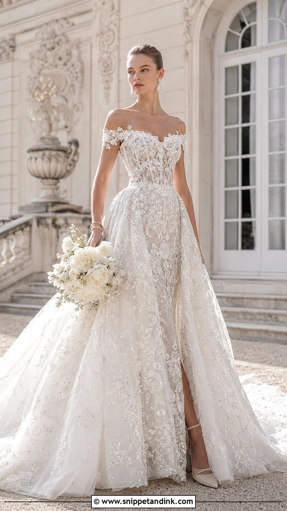 Zuhair Murad Off Shoulder Wedding Dress - Snippet and Ink - 25 Zuhair Murad Wedding Dress Ideas