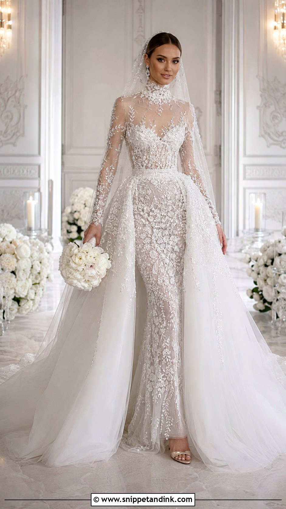Zuhair Murad Overskirt Wedding Dress - Snippet and Ink - 25 Zuhair Murad Wedding Dress Ideas