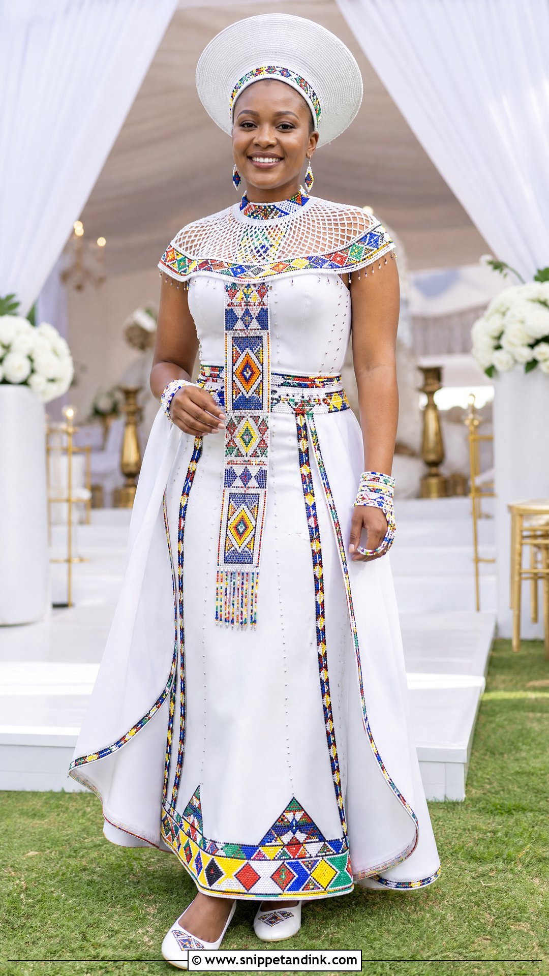 Zulu Beaded Bridal Dress - Snippet and Ink - 20 Traditional Bride Dress Ideas
