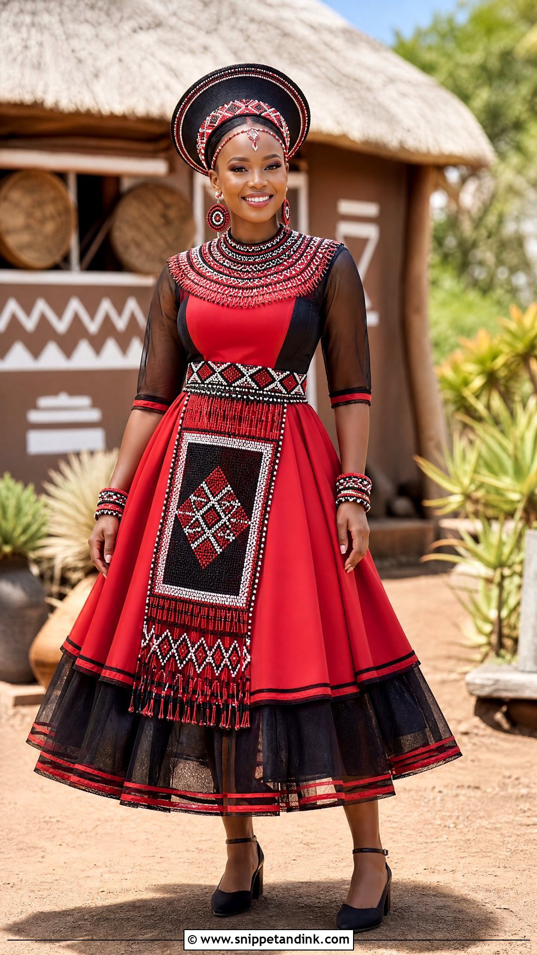 Zulu Lobola Dress With Isicholo - Snippet and Ink - 20 Traditional Lobola Dresses