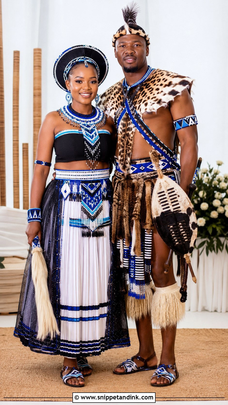 Zulu Traditional Couple Outfit - Snippet and Ink - 20 African Traditional Wear for Couples Ideas